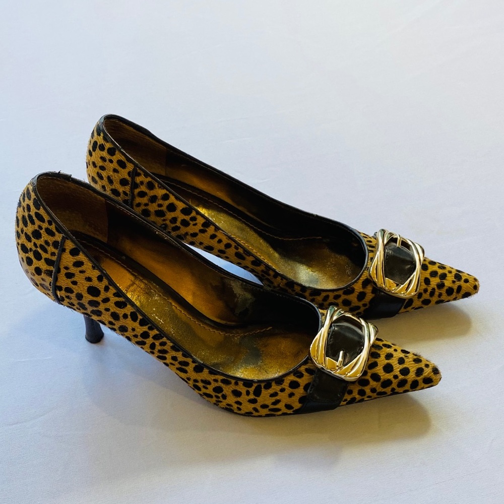 Faux Leopard print heels